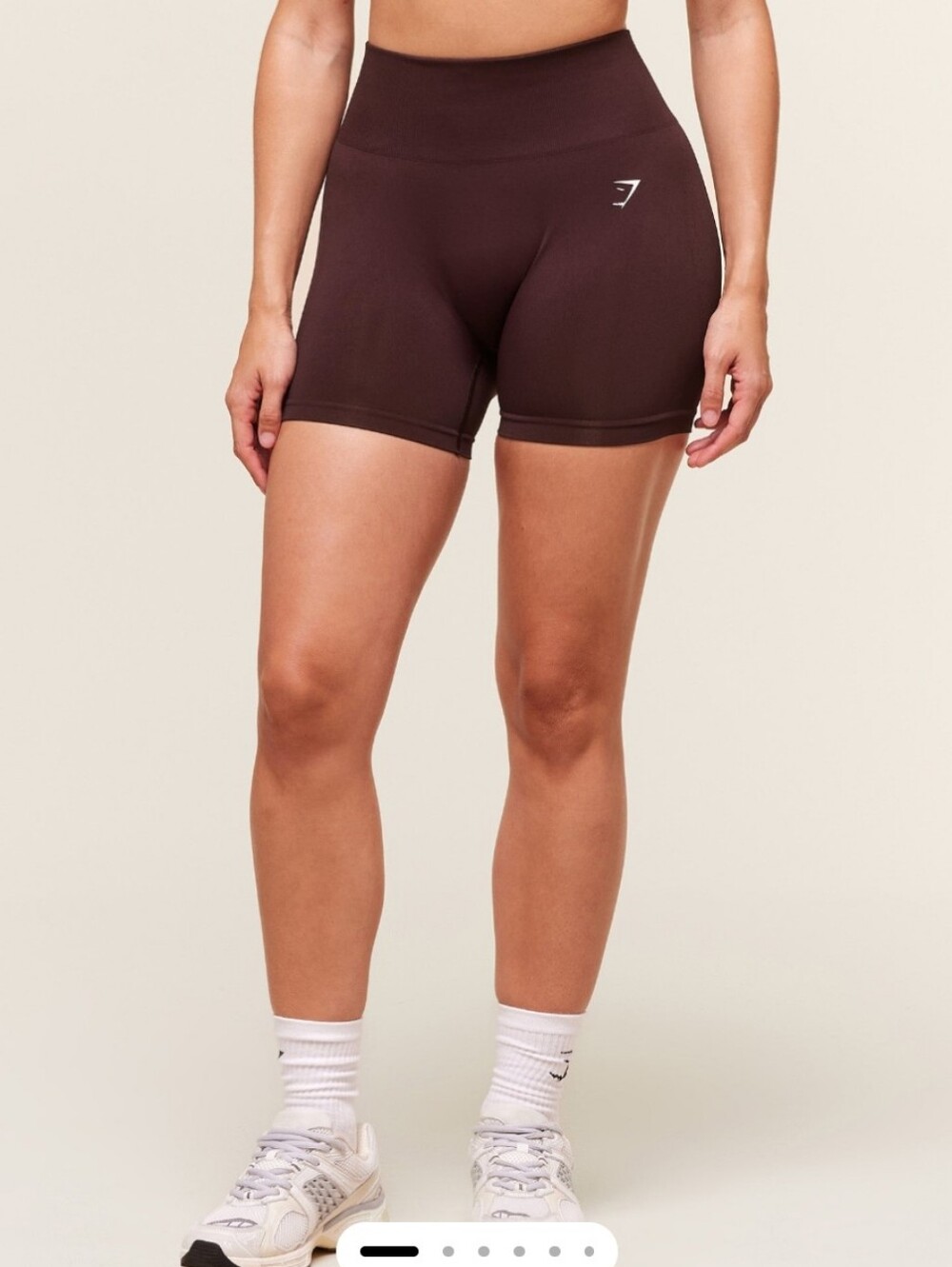 Gymshark Everyday Seamless Shorts in Dark Olive Green - Picture 7 of 8